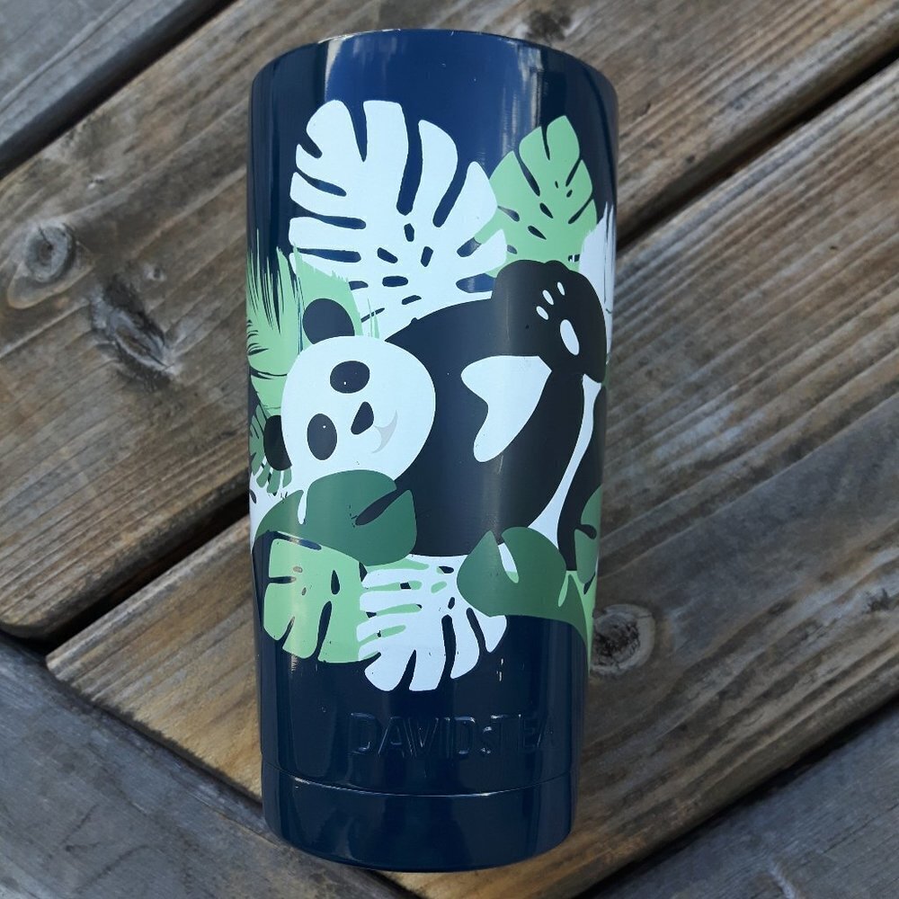 Davids Tea Metal Tumblr No Lid Panda Bear